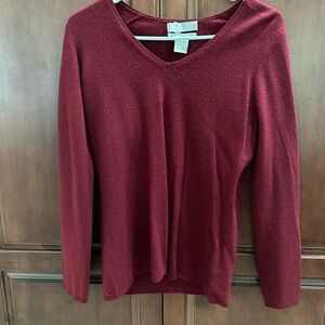 Cranberry Cashmere Sweater